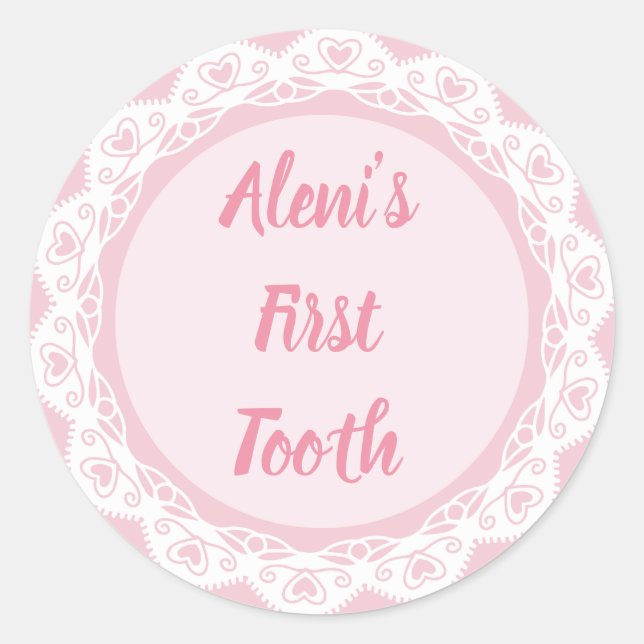 Adesivo Agra Hadig - Primeiro dente com Nome (Frente)