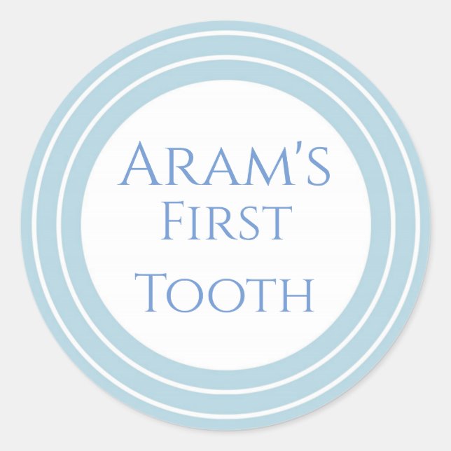 Adesivo Agra Hadig - Primeiro dente personalizável (Frente)