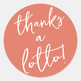 Adesivo Agradece Muito Lotto Terracota