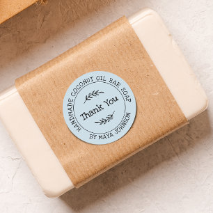 Adesivo Agradecimento Azul Country Feito à Mão