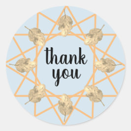 Adesivo Agradecimento Botânico Aquarela Folhagem Moderna