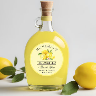 Adesivo Agradecimento Casamento Limoncello Amarelo Aquarel