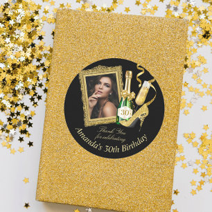 Adesivo Agradecimento de Aniversário com Saltos Altos e Ch