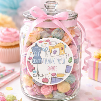 Adesivo Agradecimento de artesanato e arte de aniversário