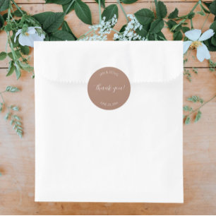 Adesivo Agradecimento de Casamento com Estilo Mocha