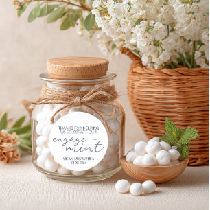 Adesivo Agradecimento de Noivado Blue Mint