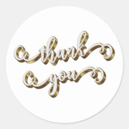 Adesivo Agradecimento de Tipografia Moderna a Ouro