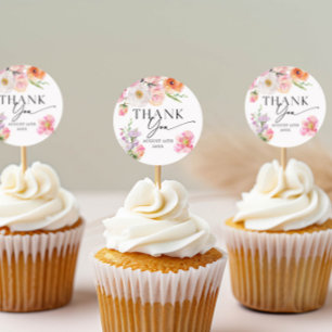 Adesivo Agradecimento Floral Colorido