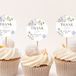 Adesivo Agradecimento Floral Pastel