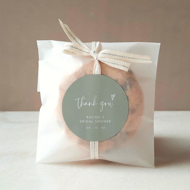 Adesivo Agradecimento Moderno Boho de Chuva de Noiva em Ve (Criador carregado)