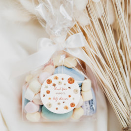 Adesivo Agradecimento para Baby Shower de Outono com Abóbo