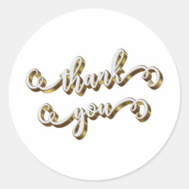 Adesivo Agradecimento Tipografia Ouro Moderno