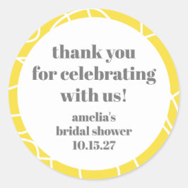 Adesivo Agradecimentos Personalizados para Chá de Noiva co