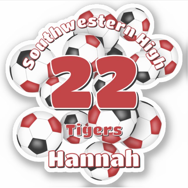 Adesivo agrupamento de espírito de equipe de bolas de fute (Frente)