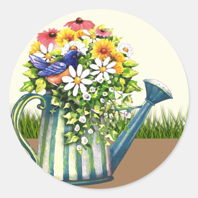 Adesivo Água com flores silvestres (Frente)