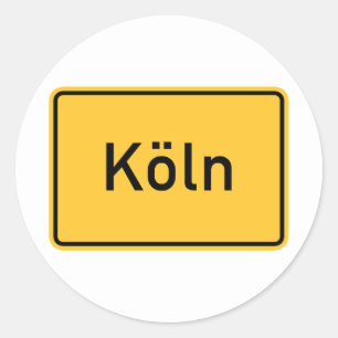 Adesivo Água de Colônia, sinal de estrada de Alemanha