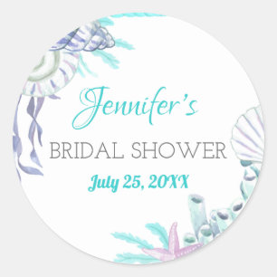 Adesivo Água de Praia Náutica Concha de Criança Chuva de N