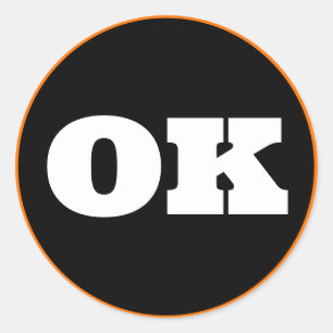 Adesivo Água destilada (OK) - Preto x Branco x Laranja