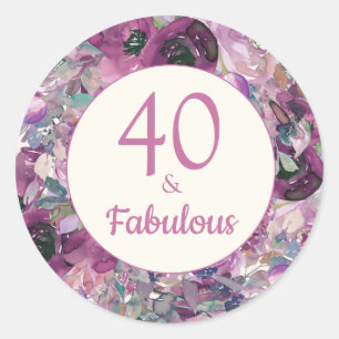 Adesivo Água-forte Floral Roxa Bonita 40 Fabulosa 
