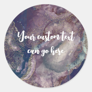 Adesivo Água-marinha Azul Berilo Dourado Celestial Casamen