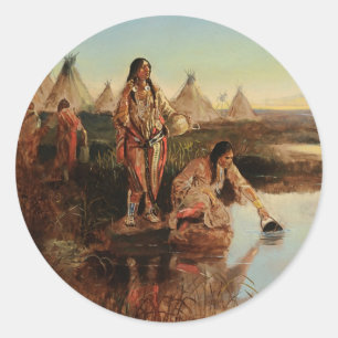 Adesivo “Água Para o Acampamento” Arte de Cowboy por Charl