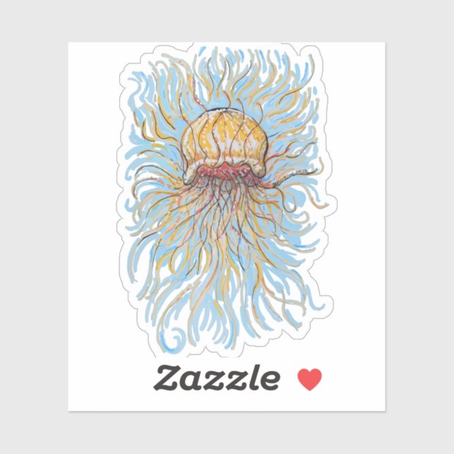 Adesivo Água-viva voadora (Folha)