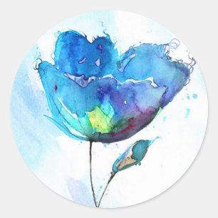 Adesivo Aguarela da flor