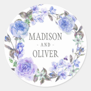 Adesivo Aguarela roxa Pastel   floral que Wedding