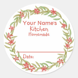 Adesivo Aguarela vermelha de cozimento personalizada das