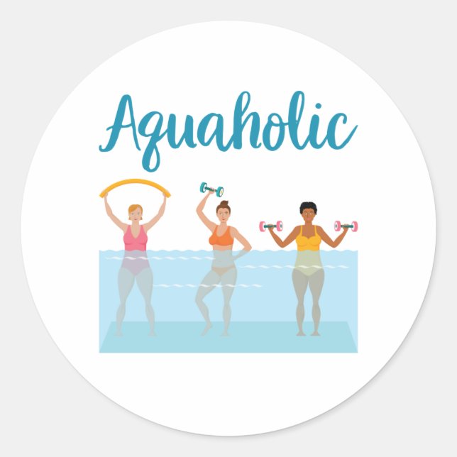 Adesivo Águas Aquálgicas Aeróbicas Waterobics Mulheres (Frente)