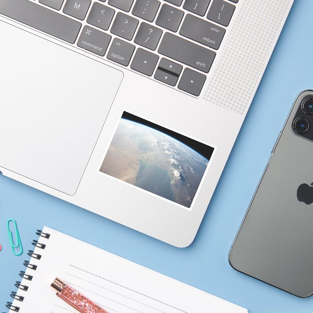 Adesivo Águas Azuis Tropicais Do Golfo Persa. 2 (Notebook com iPhone)