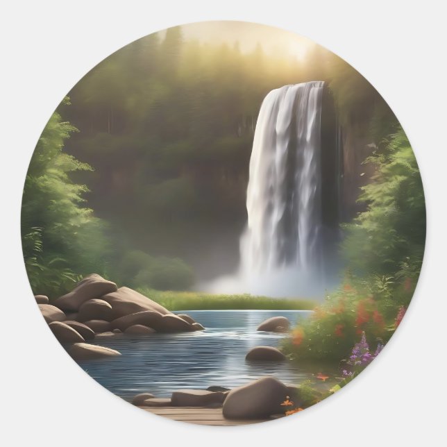 Adesivo Águas Em Cascata A Fuga Serena (Frente)