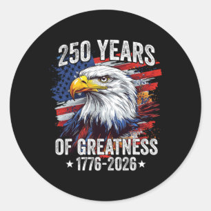 Adesivo Águia 250 Anos Americano 1776 2026 250º Nascimento