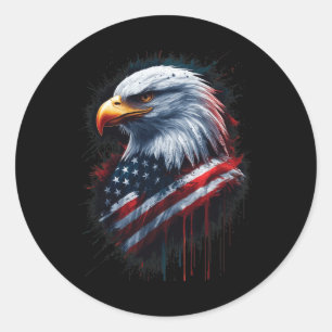 Adesivo Águia Americana Bandeira dos EUA 4 de Julho Tinta