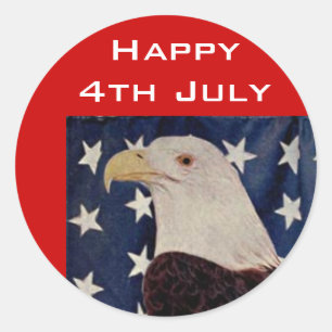 Adesivo Águia americana do vintage bandeira americana o 4