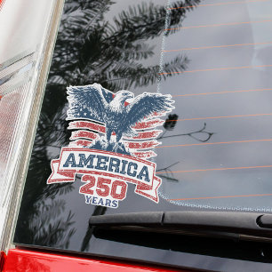 Adesivo Águia Americana Patriótica Celebração dos 250 Anos