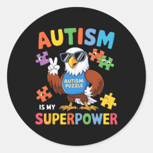 Adesivo Águia Autismo É Meu Superpoder Aceitar Apoiar Amar