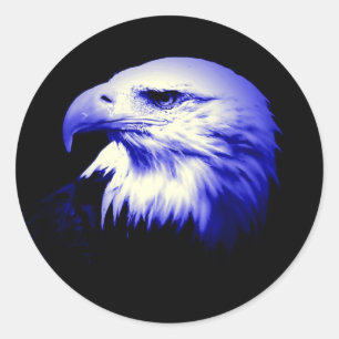 Adesivo Águia Bald Azul