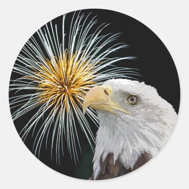 Adesivo Águia Balda e fogos de artifício (Frente)