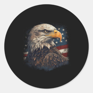 Adesivo Águia Careca Bandeira Americana Dos EUA 4 De Julho