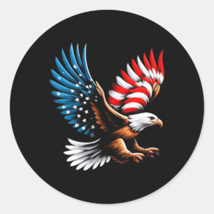 Adesivo Águia Careca e Bandeira Patriótica Americana 4 de