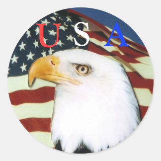 Adesivo Águia com bandeira, U, S, Um Scker