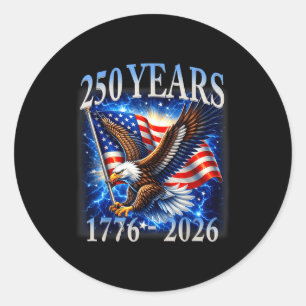 Adesivo Águia e bandeira 250 anos 1776-2026 250º aniversár