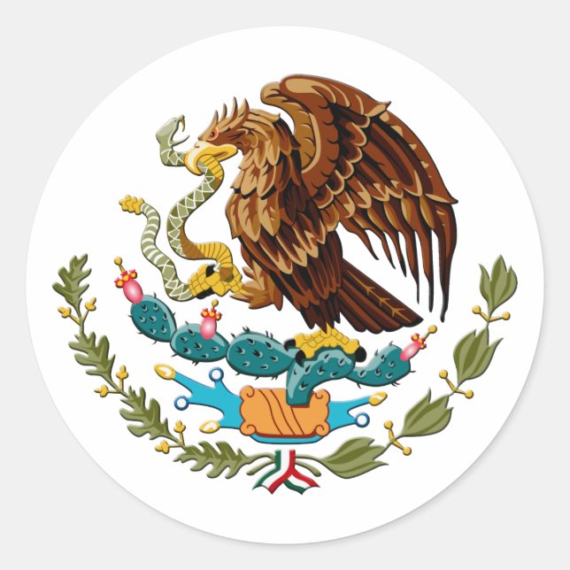 Adesivo Águia e cobra do México emblema para mexicanos (Frente)