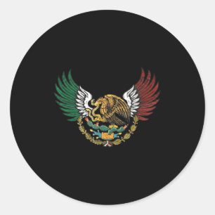 Adesivo Águia Mexicana Asteca Com Asas De Bandeira Tricolo