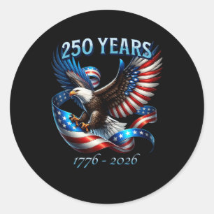 Adesivo Águia Patriótica e Bandeira 250 Anos 1776-2026
