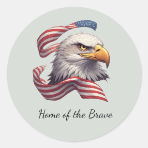 Adesivo Águia Patriótica Lar dos Bravos, Bandeira American