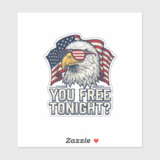 Adesivo Águia Patriótica Você É Livre Esta Noite Camisa Vi
