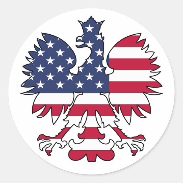 Adesivo Águia Polonesa Americana (Frente)