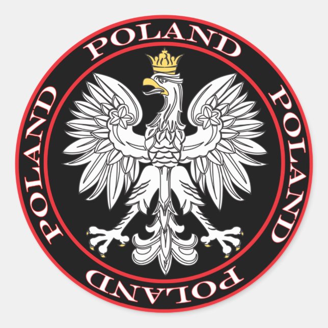 Adesivo Águia Polonesa redonda (Frente)